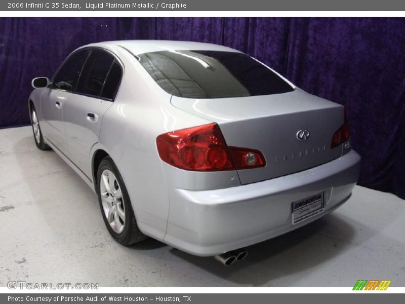 Liquid Platinum Metallic / Graphite 2006 Infiniti G 35 Sedan