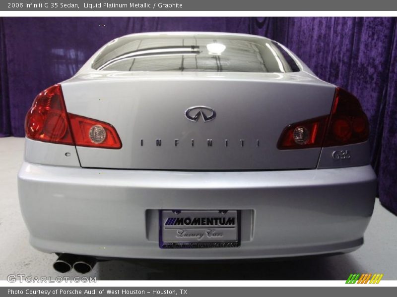 Liquid Platinum Metallic / Graphite 2006 Infiniti G 35 Sedan
