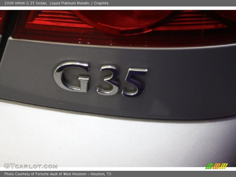 Liquid Platinum Metallic / Graphite 2006 Infiniti G 35 Sedan