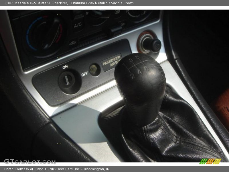 Titanium Gray Metallic / Saddle Brown 2002 Mazda MX-5 Miata SE Roadster