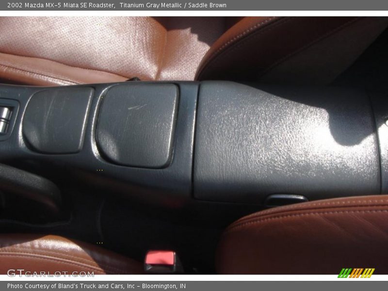 Titanium Gray Metallic / Saddle Brown 2002 Mazda MX-5 Miata SE Roadster
