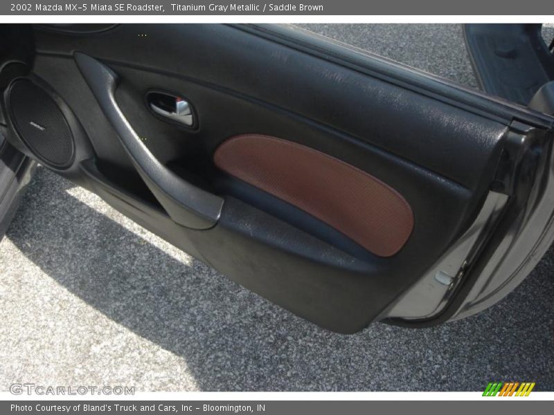 Titanium Gray Metallic / Saddle Brown 2002 Mazda MX-5 Miata SE Roadster
