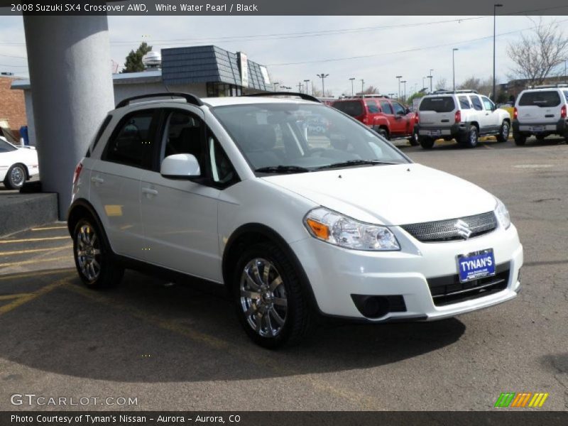 White Water Pearl / Black 2008 Suzuki SX4 Crossover AWD