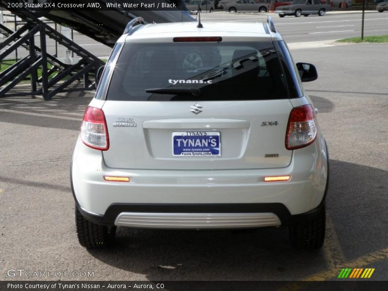 White Water Pearl / Black 2008 Suzuki SX4 Crossover AWD