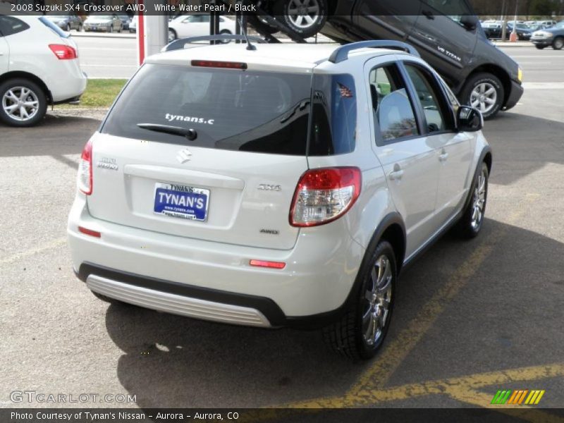 White Water Pearl / Black 2008 Suzuki SX4 Crossover AWD