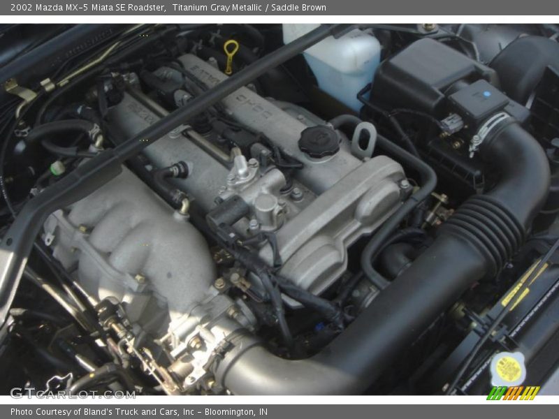 Titanium Gray Metallic / Saddle Brown 2002 Mazda MX-5 Miata SE Roadster