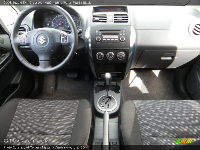 White Water Pearl / Black 2008 Suzuki SX4 Crossover AWD