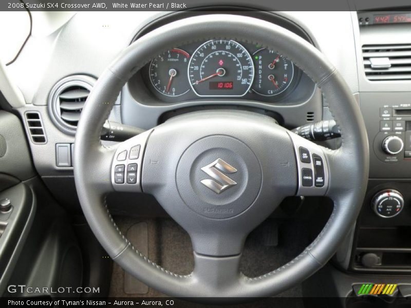 White Water Pearl / Black 2008 Suzuki SX4 Crossover AWD