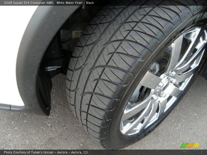 White Water Pearl / Black 2008 Suzuki SX4 Crossover AWD