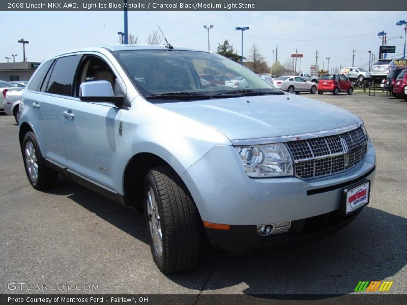 Light Ice Blue Metallic / Charcoal Black/Medium Light Stone 2008 Lincoln MKX AWD