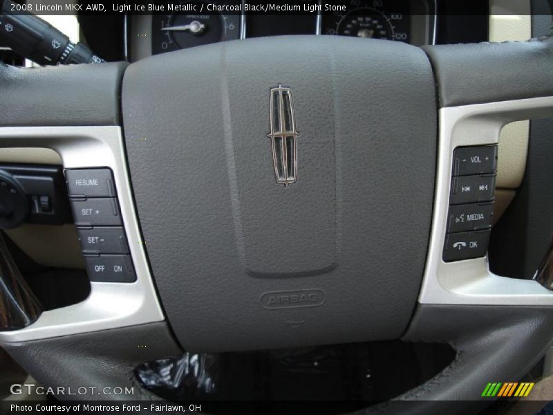 Light Ice Blue Metallic / Charcoal Black/Medium Light Stone 2008 Lincoln MKX AWD