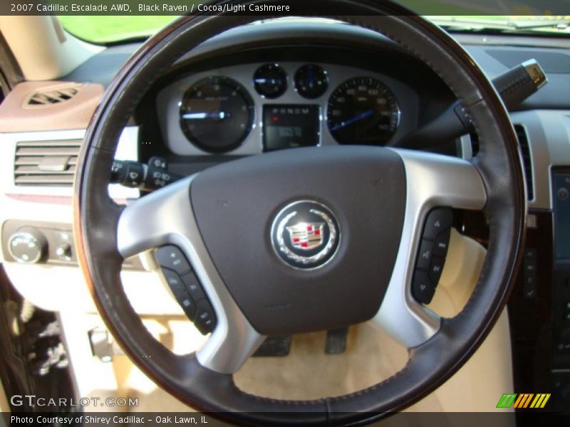 Black Raven / Cocoa/Light Cashmere 2007 Cadillac Escalade AWD