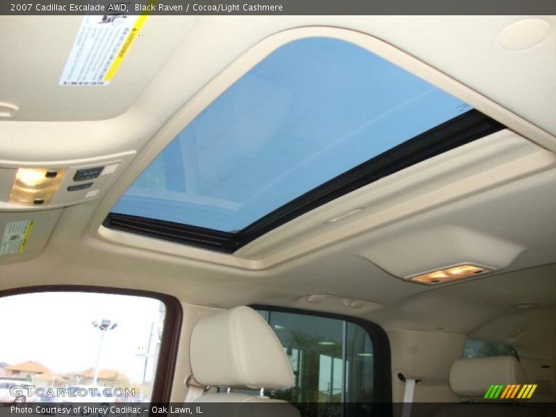 Black Raven / Cocoa/Light Cashmere 2007 Cadillac Escalade AWD