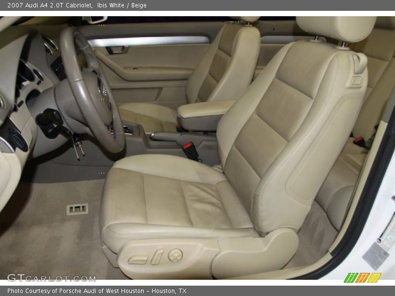 Ibis White / Beige 2007 Audi A4 2.0T Cabriolet