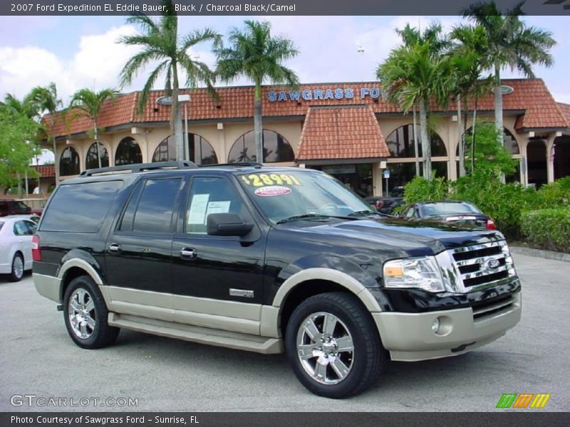 Black / Charcoal Black/Camel 2007 Ford Expedition EL Eddie Bauer