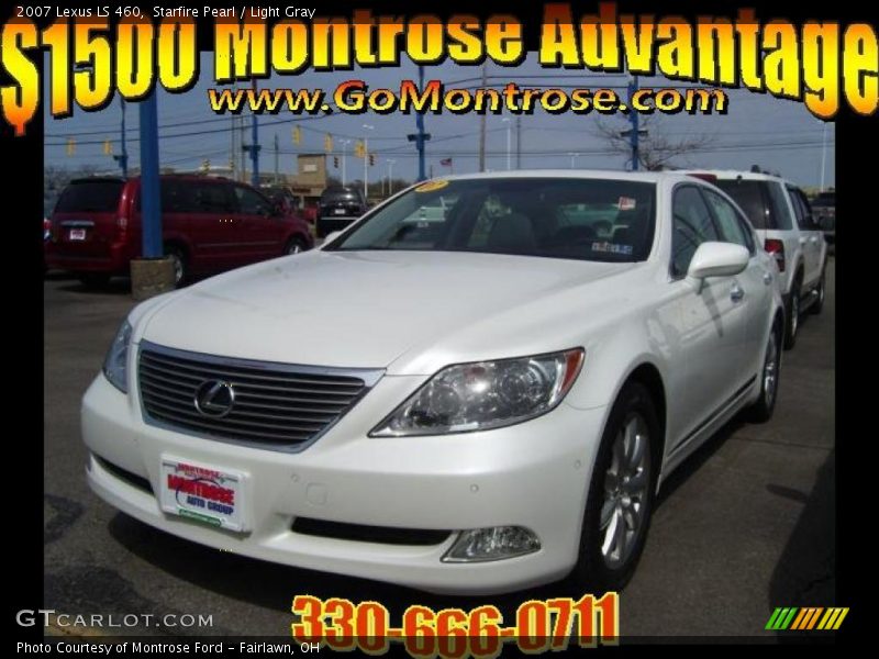 Starfire Pearl / Light Gray 2007 Lexus LS 460