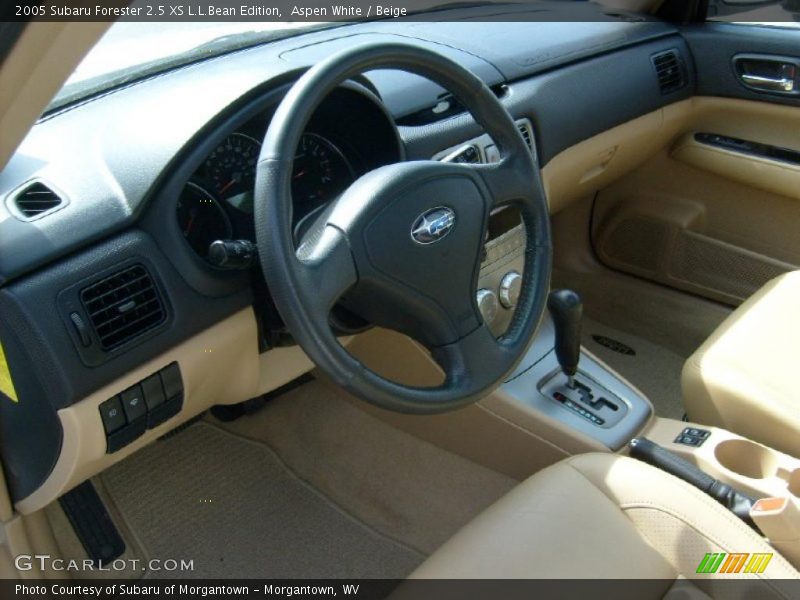 Aspen White / Beige 2005 Subaru Forester 2.5 XS L.L.Bean Edition