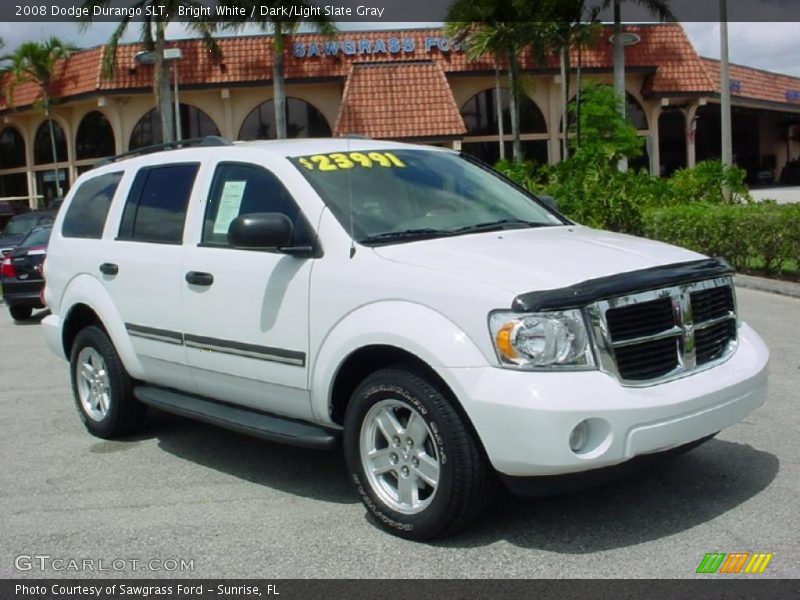 Bright White / Dark/Light Slate Gray 2008 Dodge Durango SLT
