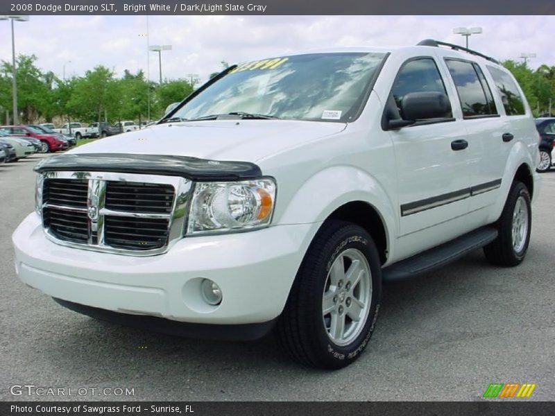 Bright White / Dark/Light Slate Gray 2008 Dodge Durango SLT