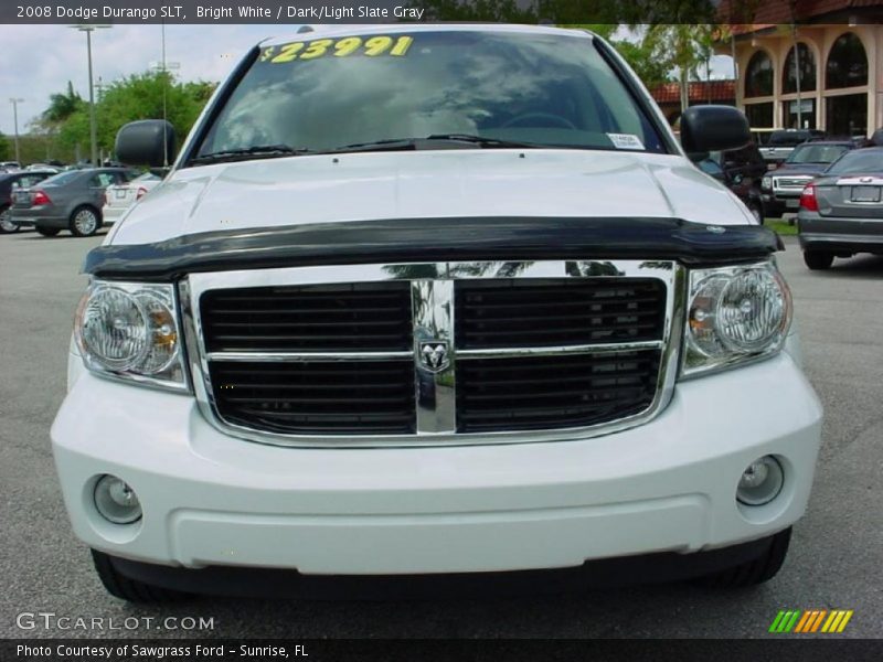Bright White / Dark/Light Slate Gray 2008 Dodge Durango SLT