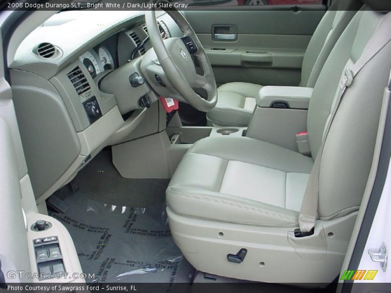 Bright White / Dark/Light Slate Gray 2008 Dodge Durango SLT