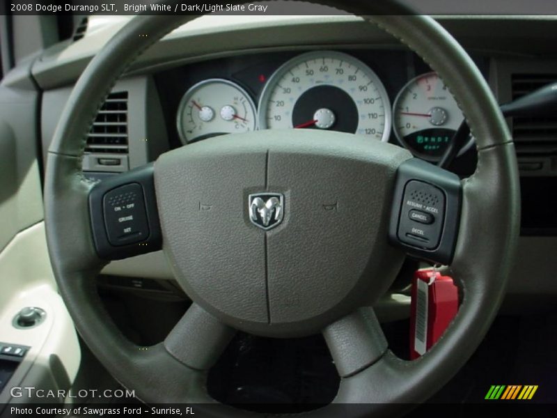 Bright White / Dark/Light Slate Gray 2008 Dodge Durango SLT
