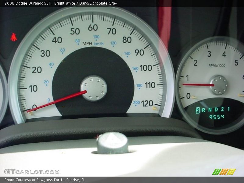 Bright White / Dark/Light Slate Gray 2008 Dodge Durango SLT