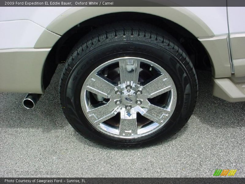 Oxford White / Camel 2009 Ford Expedition EL Eddie Bauer