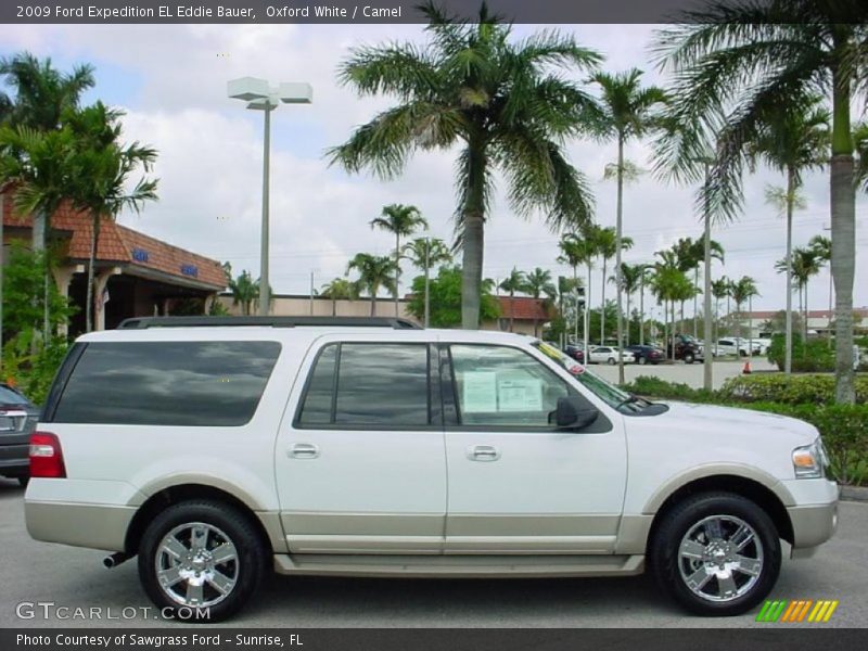 Oxford White / Camel 2009 Ford Expedition EL Eddie Bauer