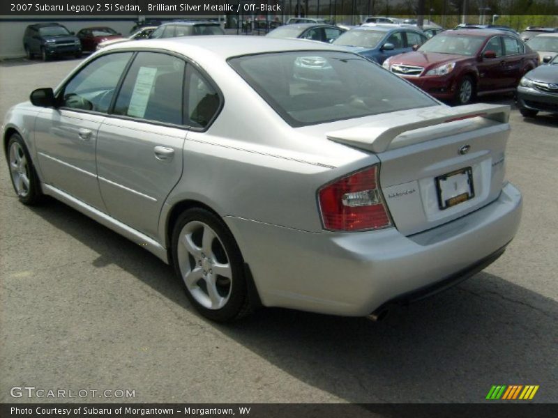 Brilliant Silver Metallic / Off-Black 2007 Subaru Legacy 2.5i Sedan