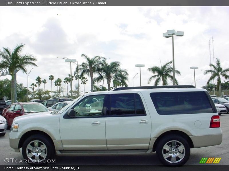 Oxford White / Camel 2009 Ford Expedition EL Eddie Bauer