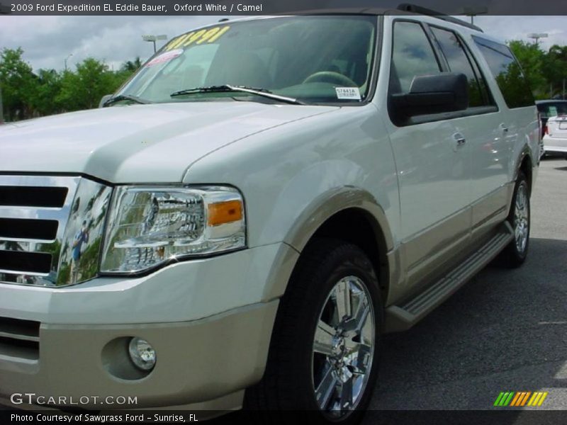 Oxford White / Camel 2009 Ford Expedition EL Eddie Bauer