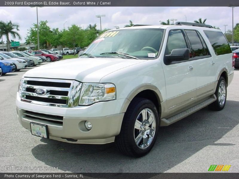 Oxford White / Camel 2009 Ford Expedition EL Eddie Bauer