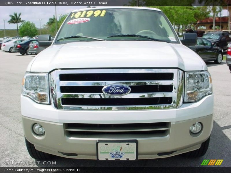 Oxford White / Camel 2009 Ford Expedition EL Eddie Bauer