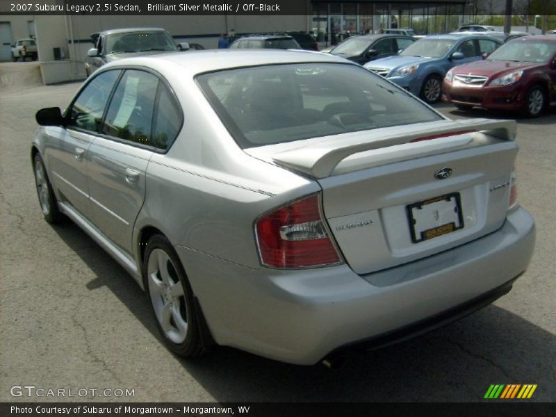 Brilliant Silver Metallic / Off-Black 2007 Subaru Legacy 2.5i Sedan