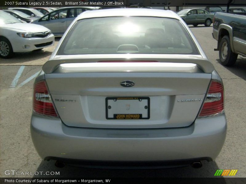 Brilliant Silver Metallic / Off-Black 2007 Subaru Legacy 2.5i Sedan