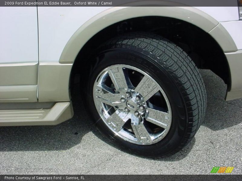 Oxford White / Camel 2009 Ford Expedition EL Eddie Bauer