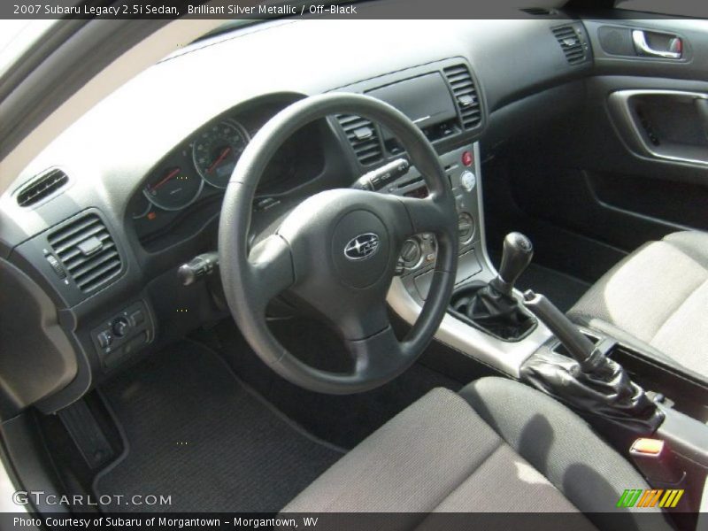 Brilliant Silver Metallic / Off-Black 2007 Subaru Legacy 2.5i Sedan