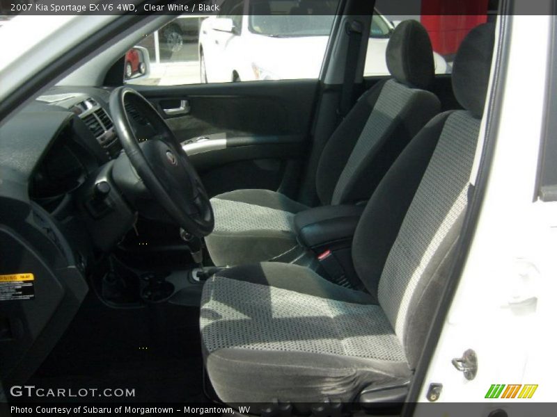 Clear White / Black 2007 Kia Sportage EX V6 4WD