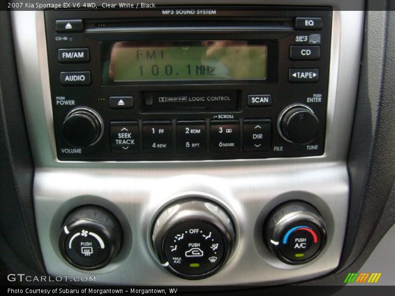 Clear White / Black 2007 Kia Sportage EX V6 4WD