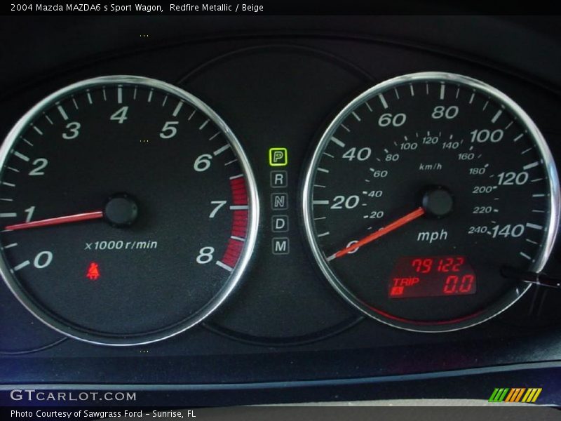 Redfire Metallic / Beige 2004 Mazda MAZDA6 s Sport Wagon