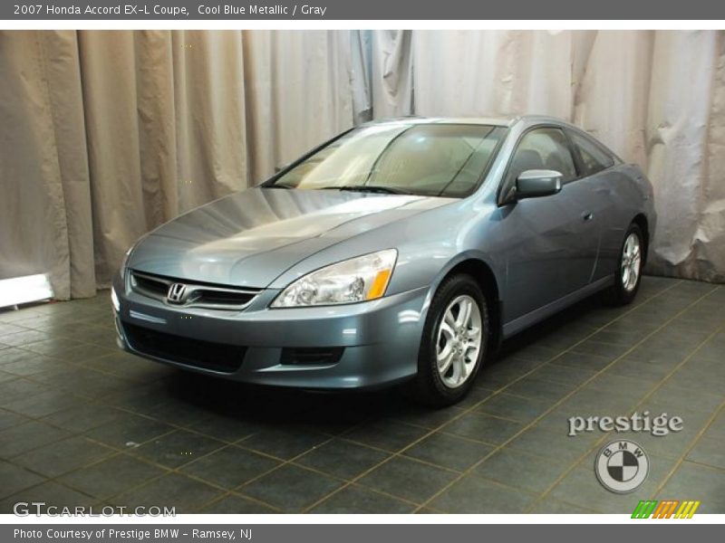 Cool Blue Metallic / Gray 2007 Honda Accord EX-L Coupe