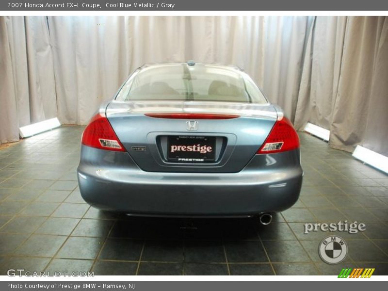 Cool Blue Metallic / Gray 2007 Honda Accord EX-L Coupe