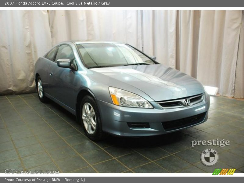 Cool Blue Metallic / Gray 2007 Honda Accord EX-L Coupe