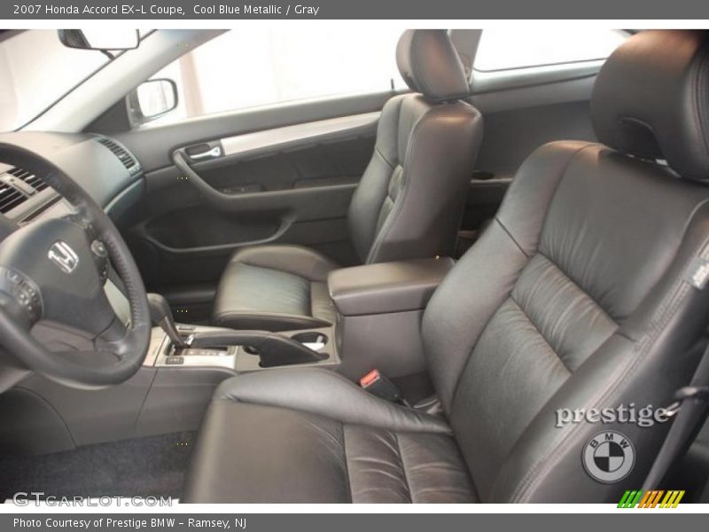 Cool Blue Metallic / Gray 2007 Honda Accord EX-L Coupe