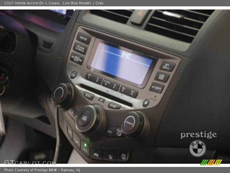 Cool Blue Metallic / Gray 2007 Honda Accord EX-L Coupe