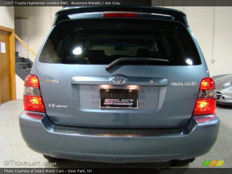 Bluestone Metallic / Ash Gray 2007 Toyota Highlander Limited 4WD