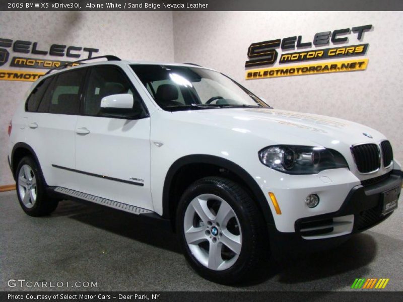 Alpine White / Sand Beige Nevada Leather 2009 BMW X5 xDrive30i