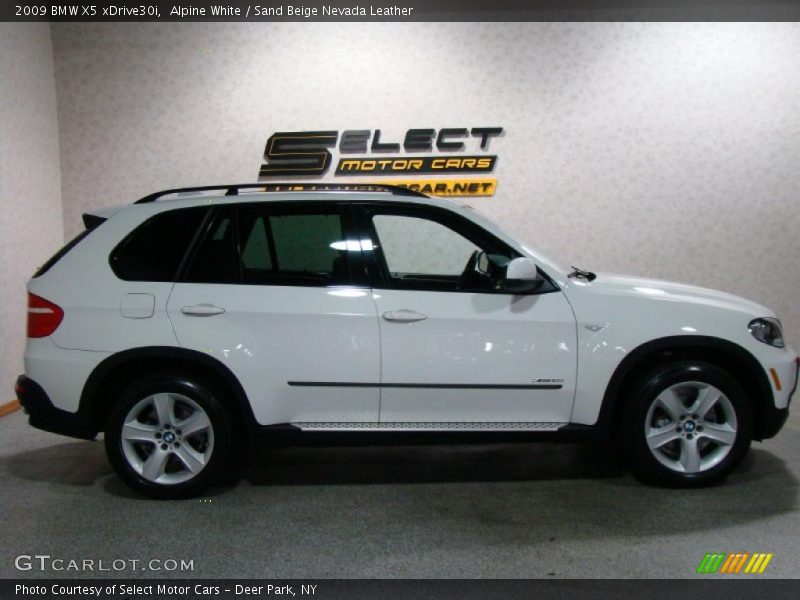 Alpine White / Sand Beige Nevada Leather 2009 BMW X5 xDrive30i