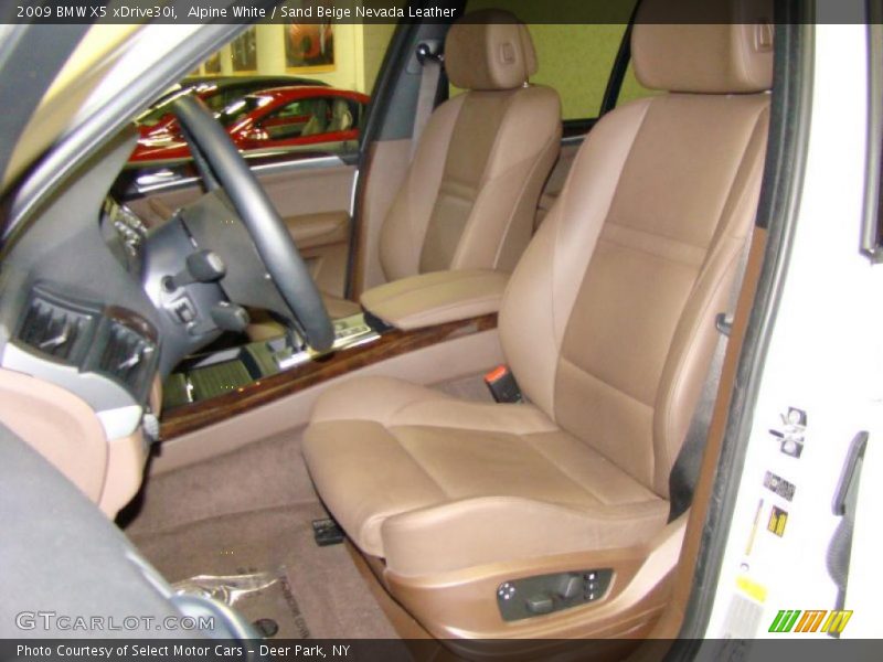 Alpine White / Sand Beige Nevada Leather 2009 BMW X5 xDrive30i